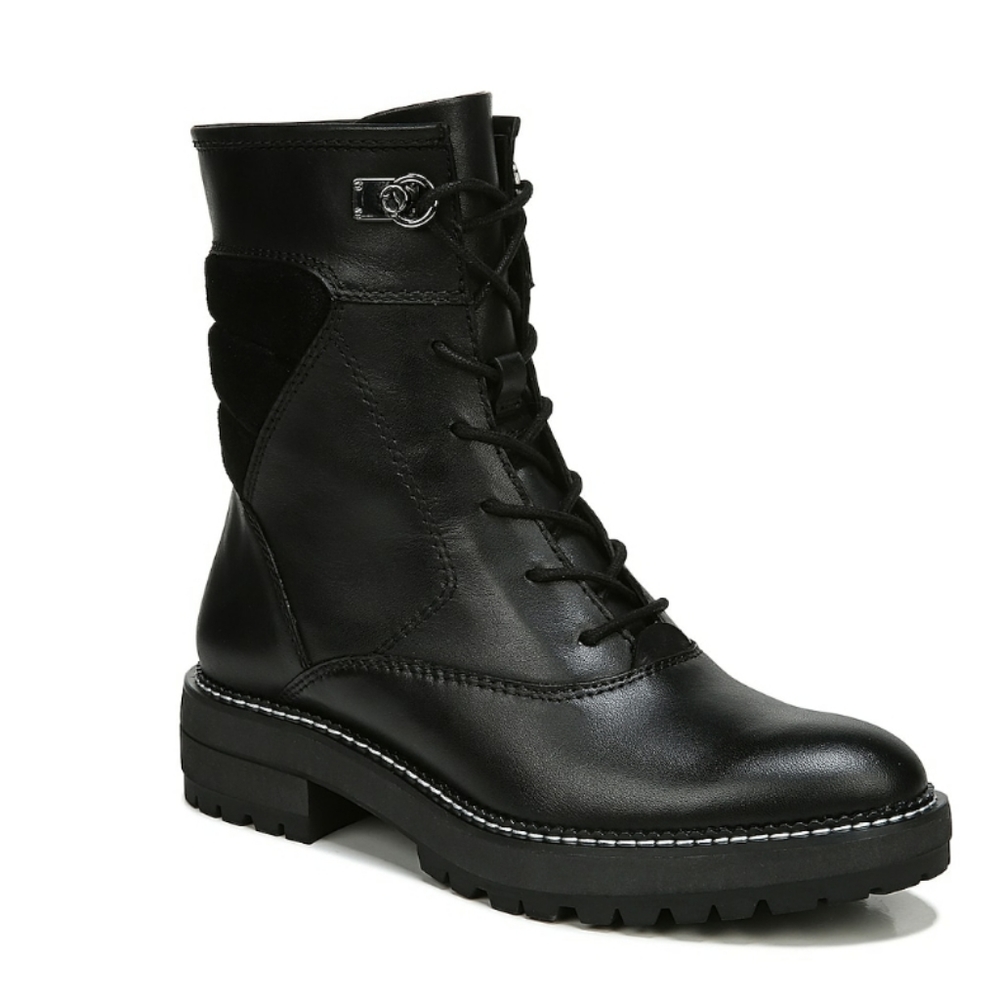 FRANCO SARTO Leather Combat Boots NIB - Picture 2 of 5